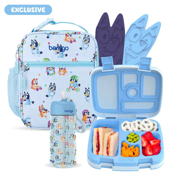 Bentgo + Bluey Kids Prints 5-Piece Lunch Box Set Y7