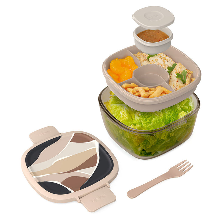 Bentgo Glass Prints All-in-One Salad Container M0