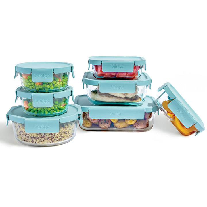 Bentgo Glass Leak-Proof Food Storage Set (14-Piece) X4